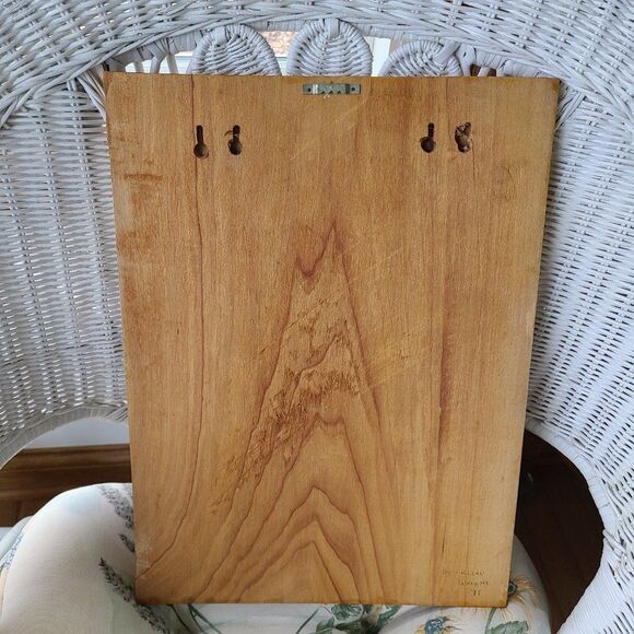 Handcrafted "Give Us This Day Our Daily Bread" Wall Hanging Plaque Prayer VTG - Picture 14 of 15